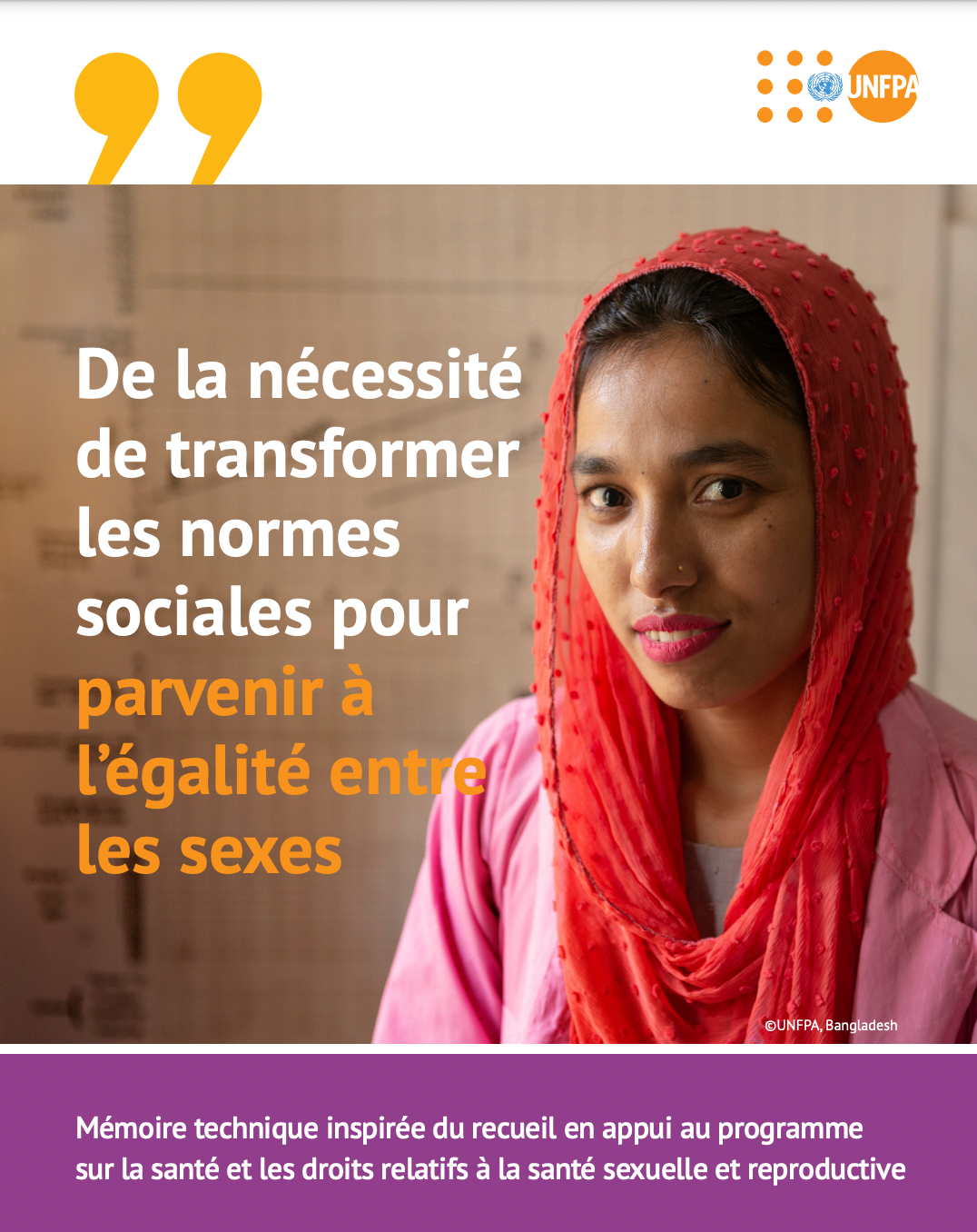 Resumé technique : De la nécessité de transformer les normes sociales pour parvenir à l’égalité entre les sexes